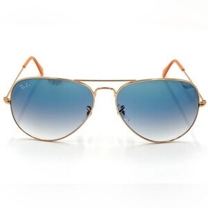 Ray-Ban Sunglasses Aviators RB3026 Gold Frame Light Blue Lens Fashion 62-14-140